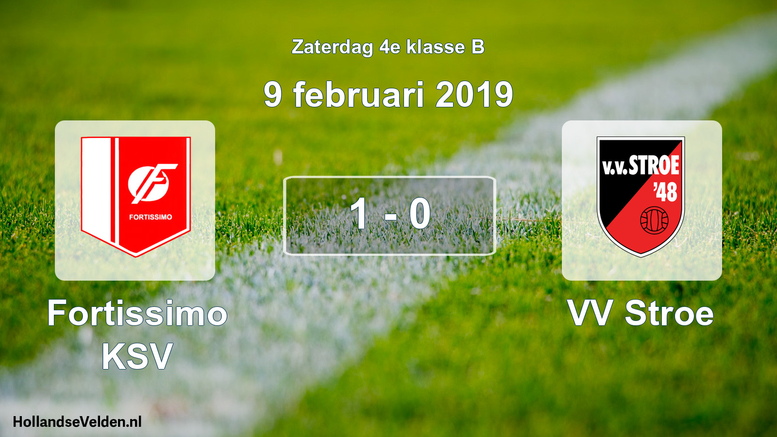 Total number of matches played: Fortissimo KSV - VV Stroe 1 - 0 (9 February 2019)
