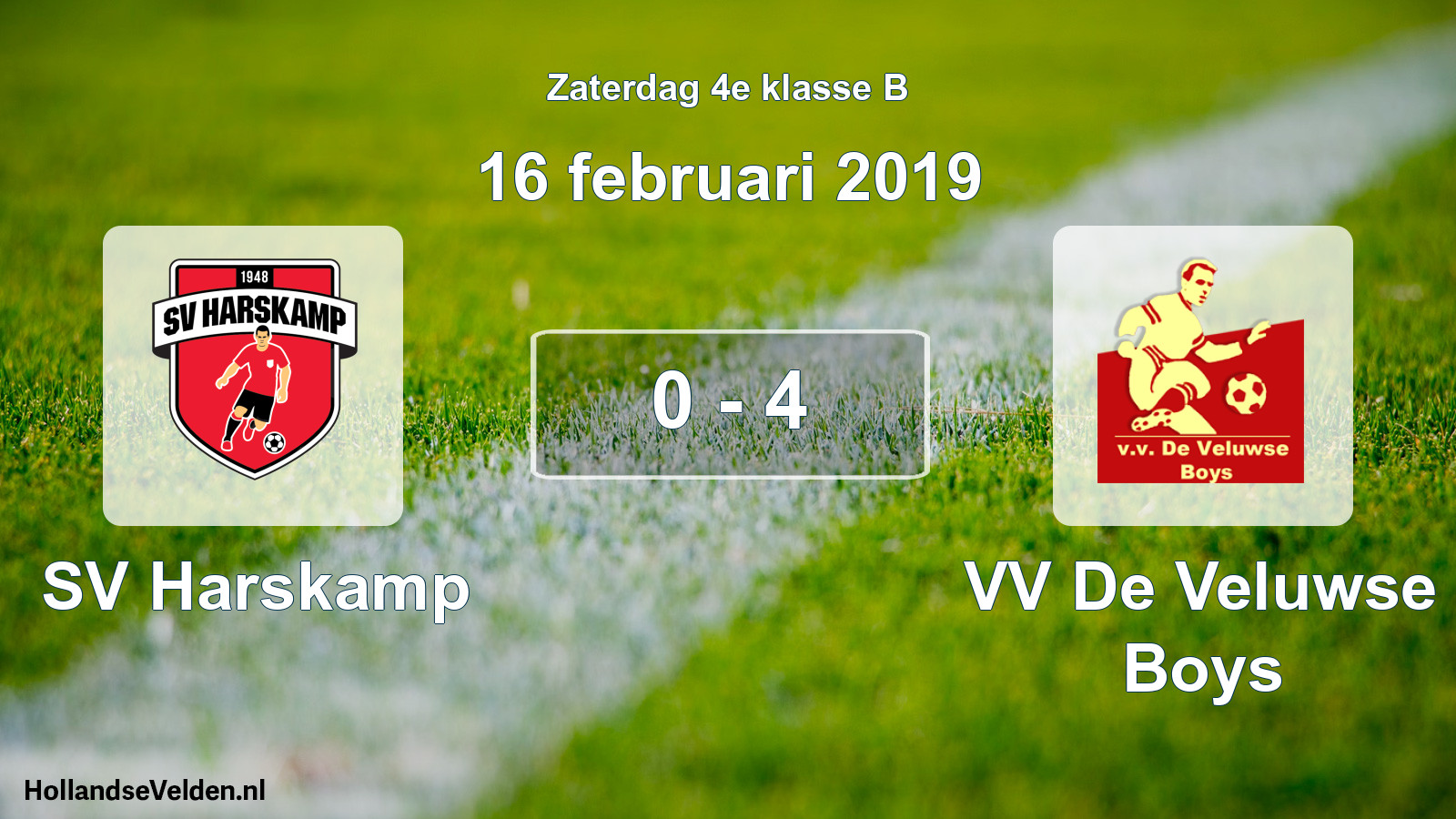 Total number of matches played: SV Harskamp - VV De Veluwse Boys 0 - 4 (16 February 2019)
