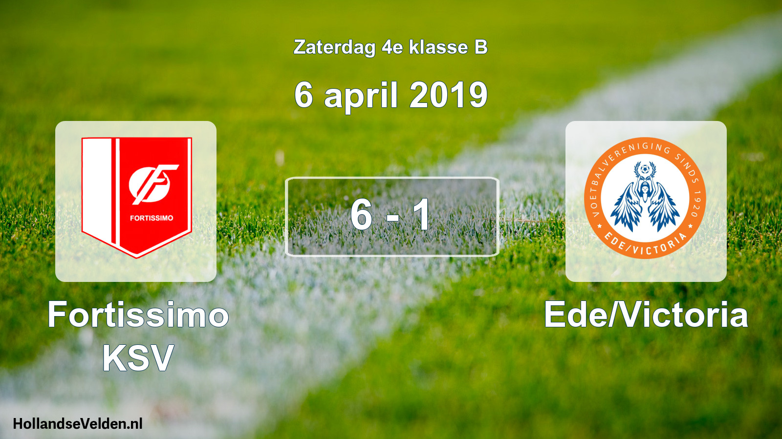 Total number of matches played: Fortissimo KSV - Ede/Victoria 6 - 1 (6 April 2019)