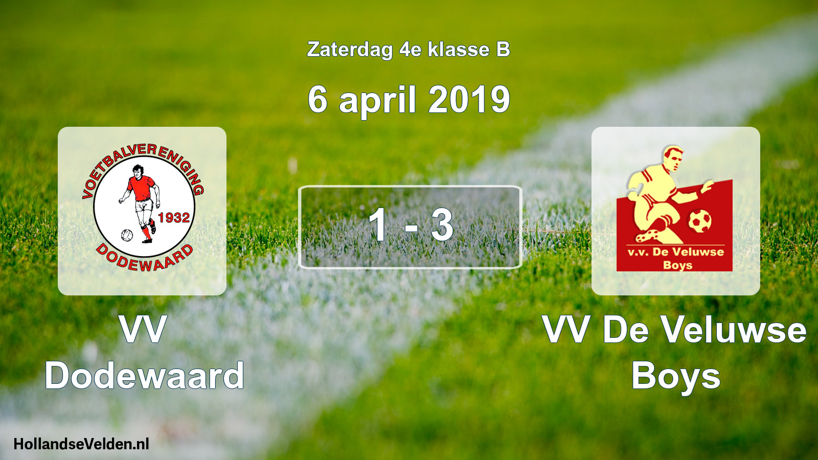 Total number of matches played: VV Dodewaard - VV De Veluwse Boys 1 - 3 (6 April 2019)