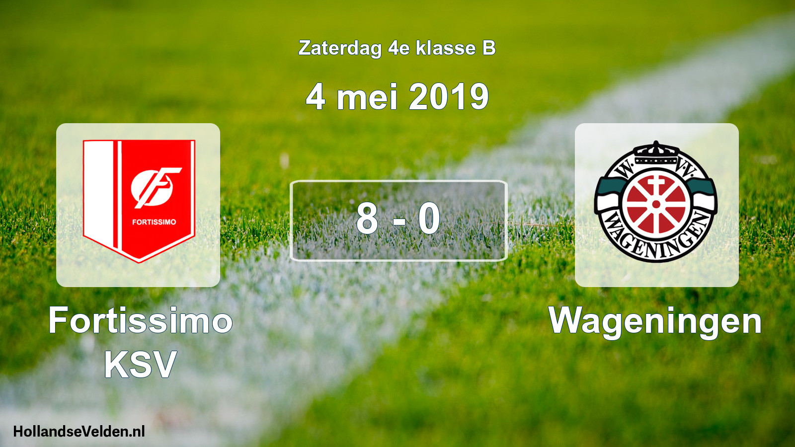 Total number of matches played: Fortissimo KSV - Wageningen 8 - 0 (4 May 2019)