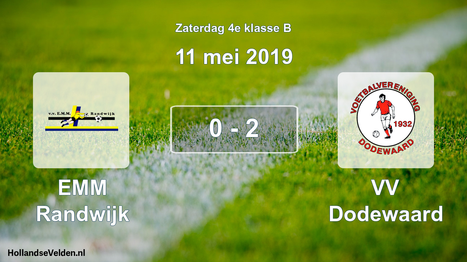 Total number of matches played: EMM Randwijk - VV Dodewaard 0 - 2 (11 May 2019)