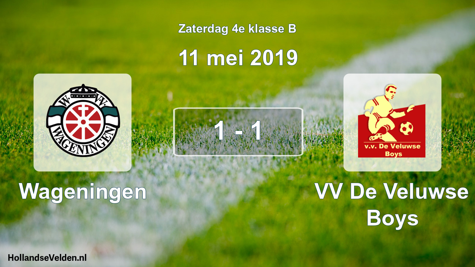 Total number of matches played: Wageningen - VV De Veluwse Boys 1 - 1 (11 May 2019)