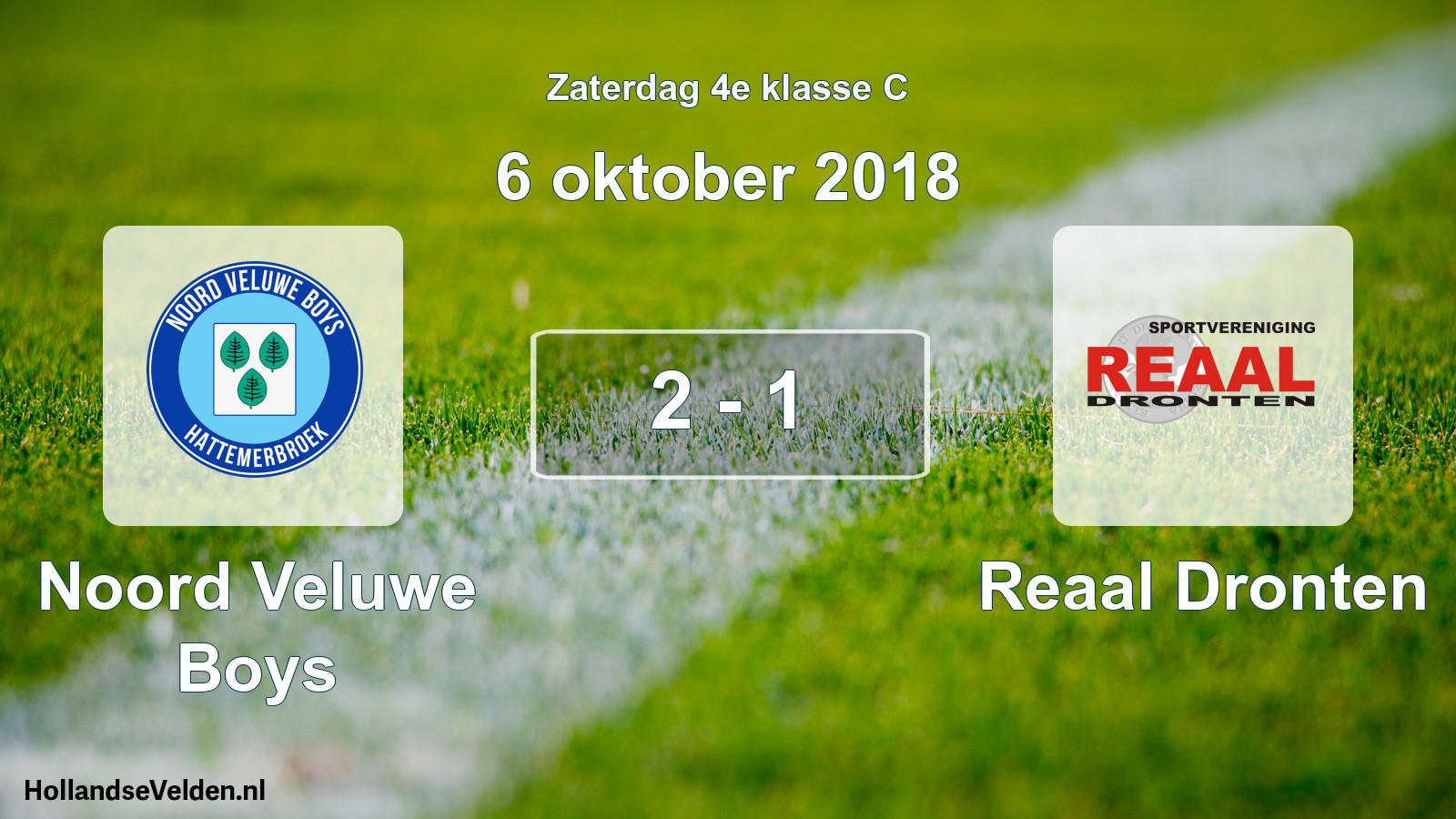 Total number of matches played: Noord Veluwe Boys - Reaal Dronten 2 - 1 (6 October 2018)