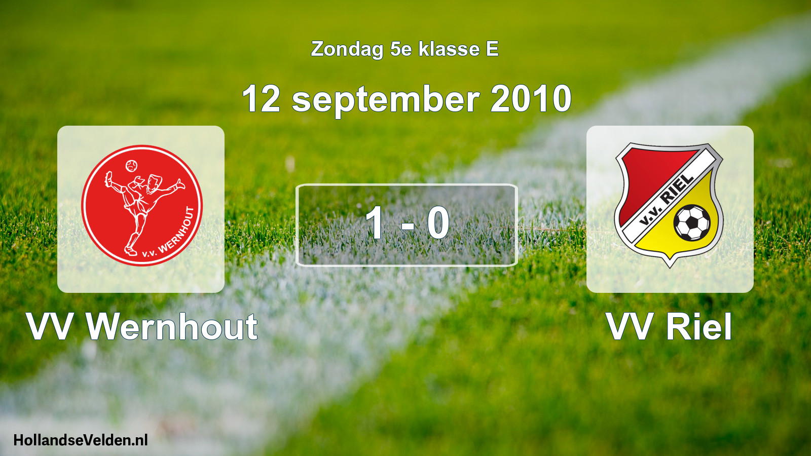 Total number of matches played: VV Wernhout - VV Riel 1 - 0 (12 September 2010)