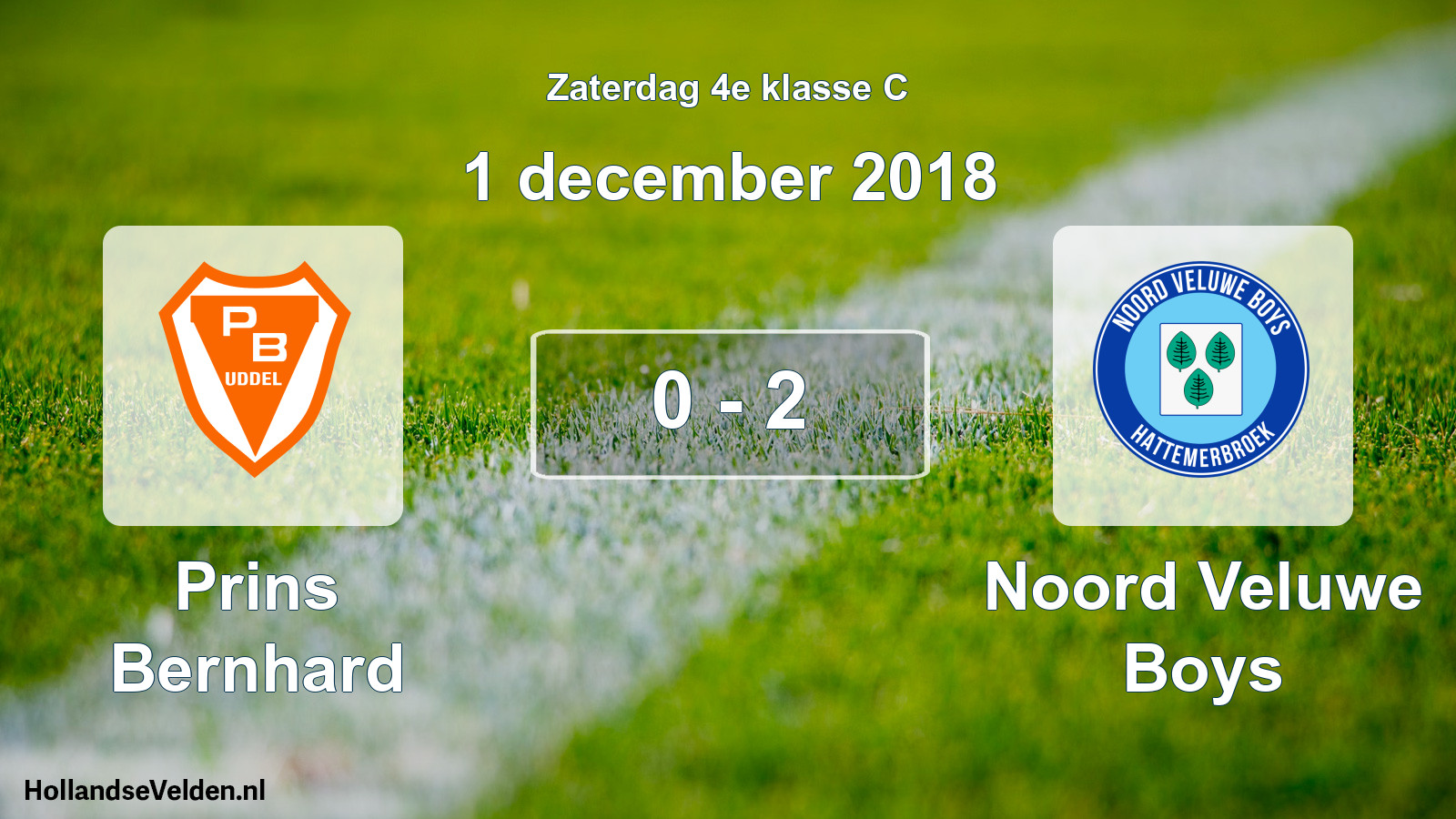 Total number of matches played: Prins Bernhard - Noord Veluwe Boys 0 - 2 (1 December 2018)