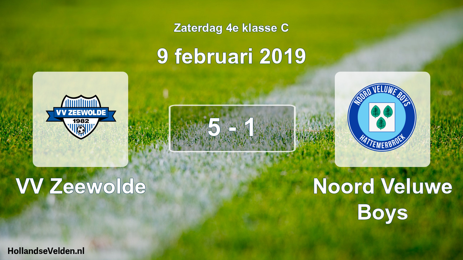 Total number of matches played: VV Zeewolde - Noord Veluwe Boys 5 - 1 (9 February 2019)