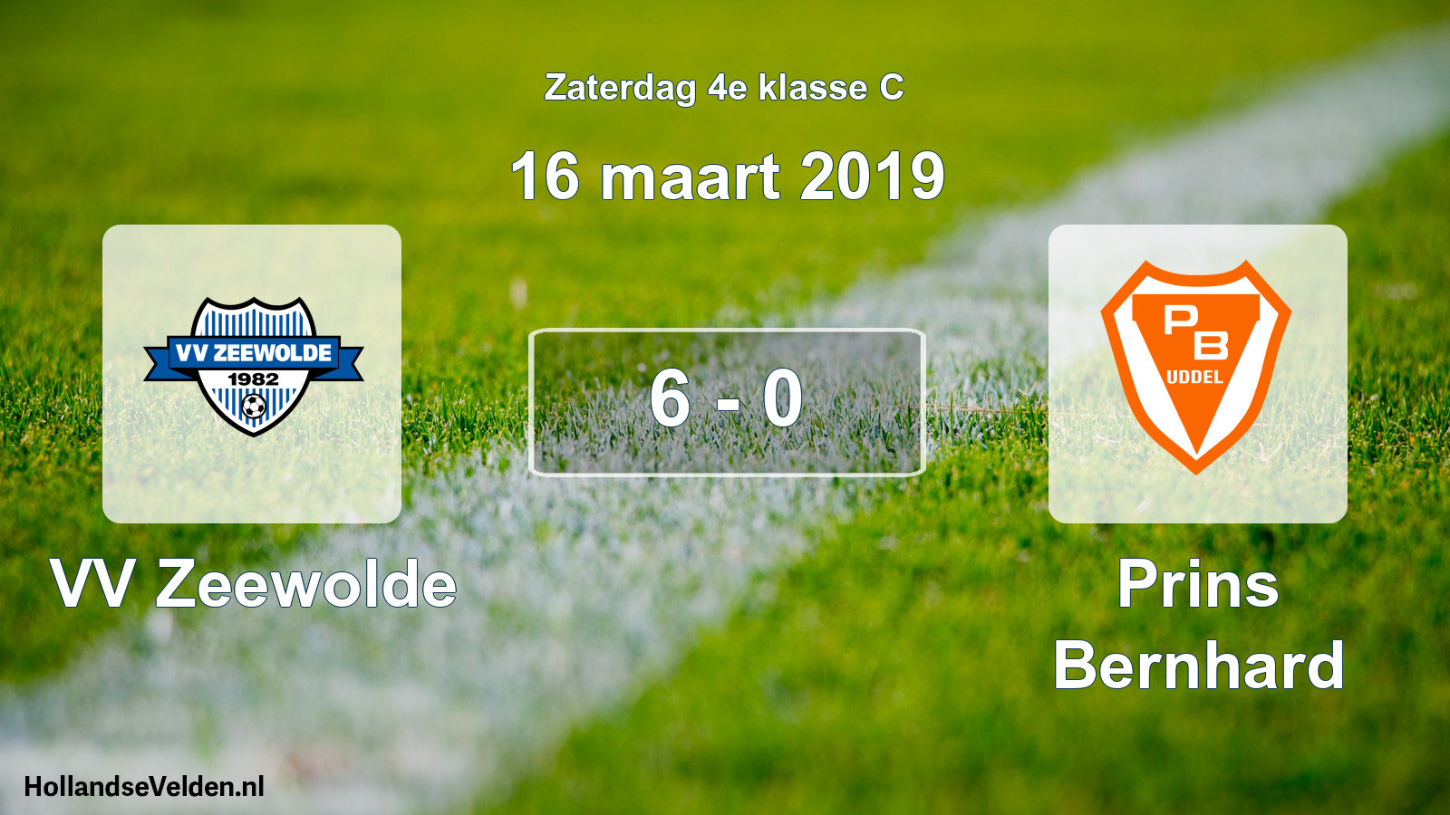 Total number of matches played: VV Zeewolde - Prins Bernhard 6 - 0 (16 March 2019)
