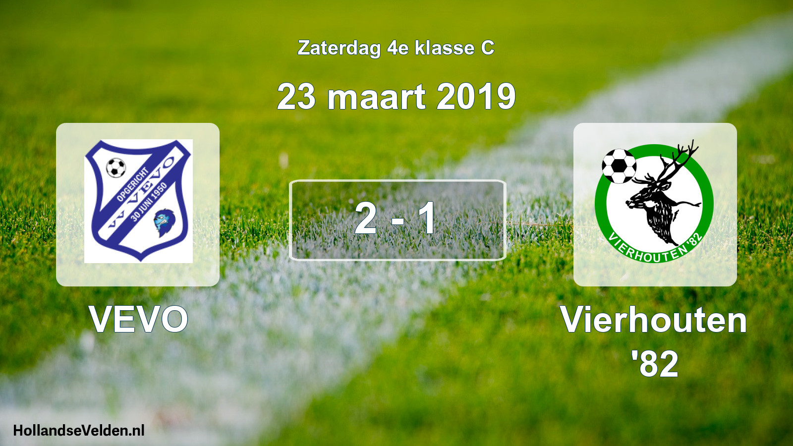 Total number of matches played: VEVO - Vierhouten '82 2 - 1 (23 March 2019)