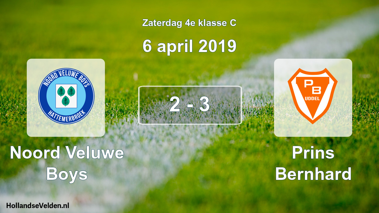 Total number of matches played: Noord Veluwe Boys - Prins Bernhard 2 - 3 (6 April 2019)