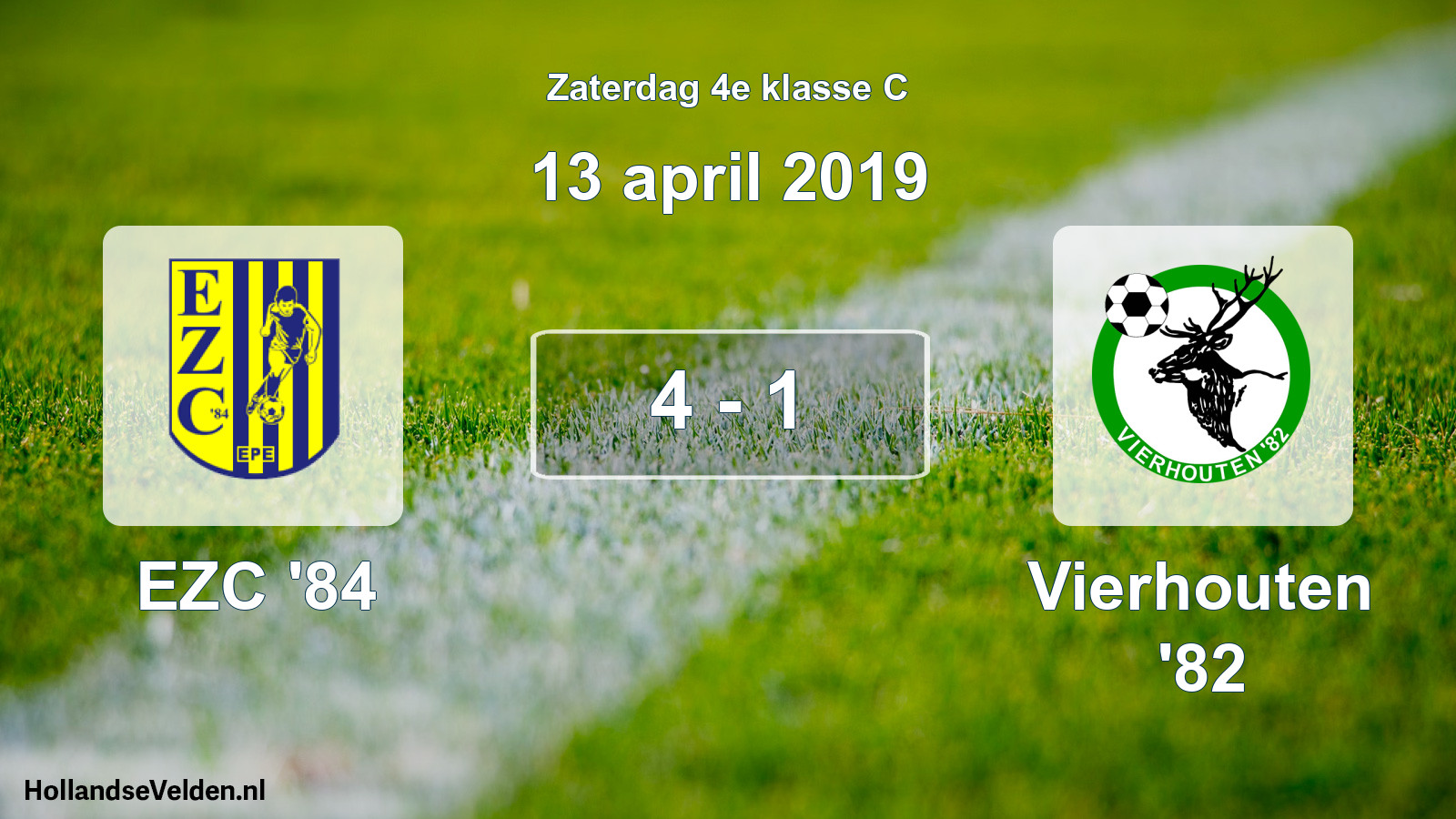 Total number of matches played: EZC '84 - Vierhouten '82 4 - 1 (13 April 2019)
