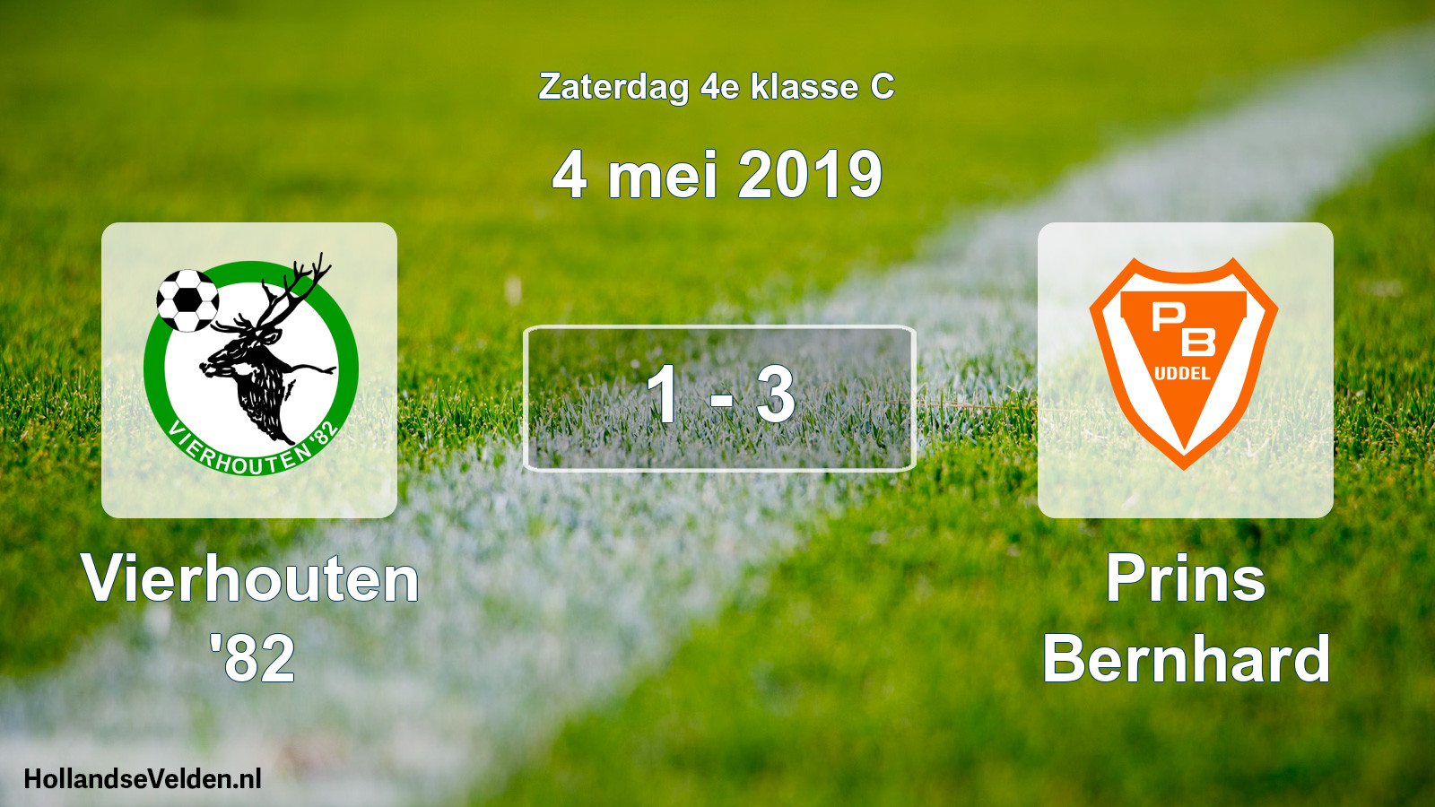 Total number of matches played: Vierhouten '82 - Prins Bernhard 1 - 3 (4 May 2019)