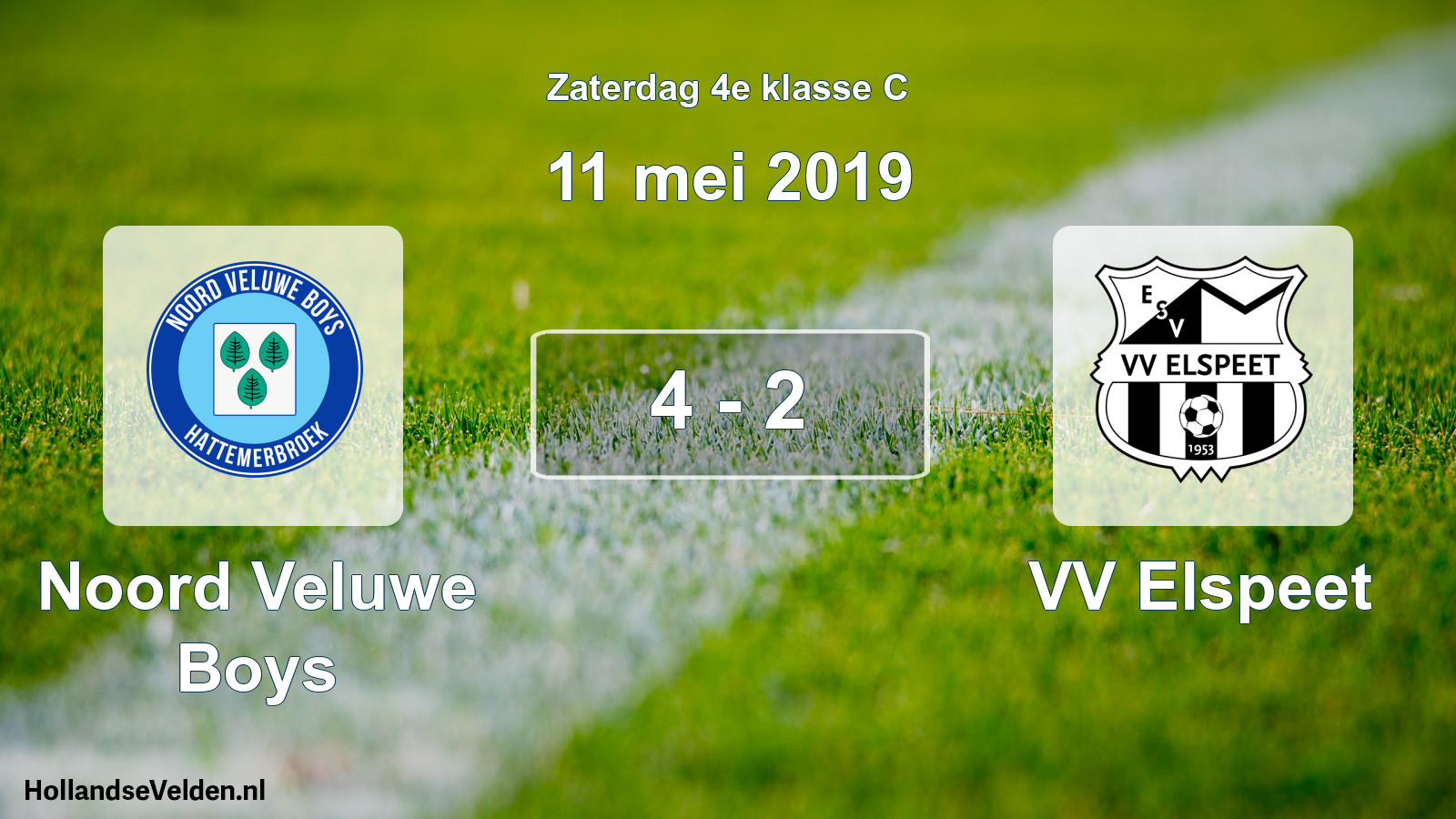 Total number of matches played: Noord Veluwe Boys - VV Elspeet 4 - 2 (11 May 2019)