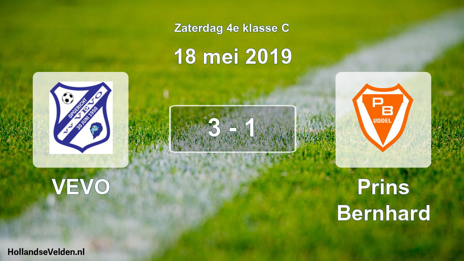 Total number of matches played: VEVO - Prins Bernhard 3 - 1 (18 May 2019)
