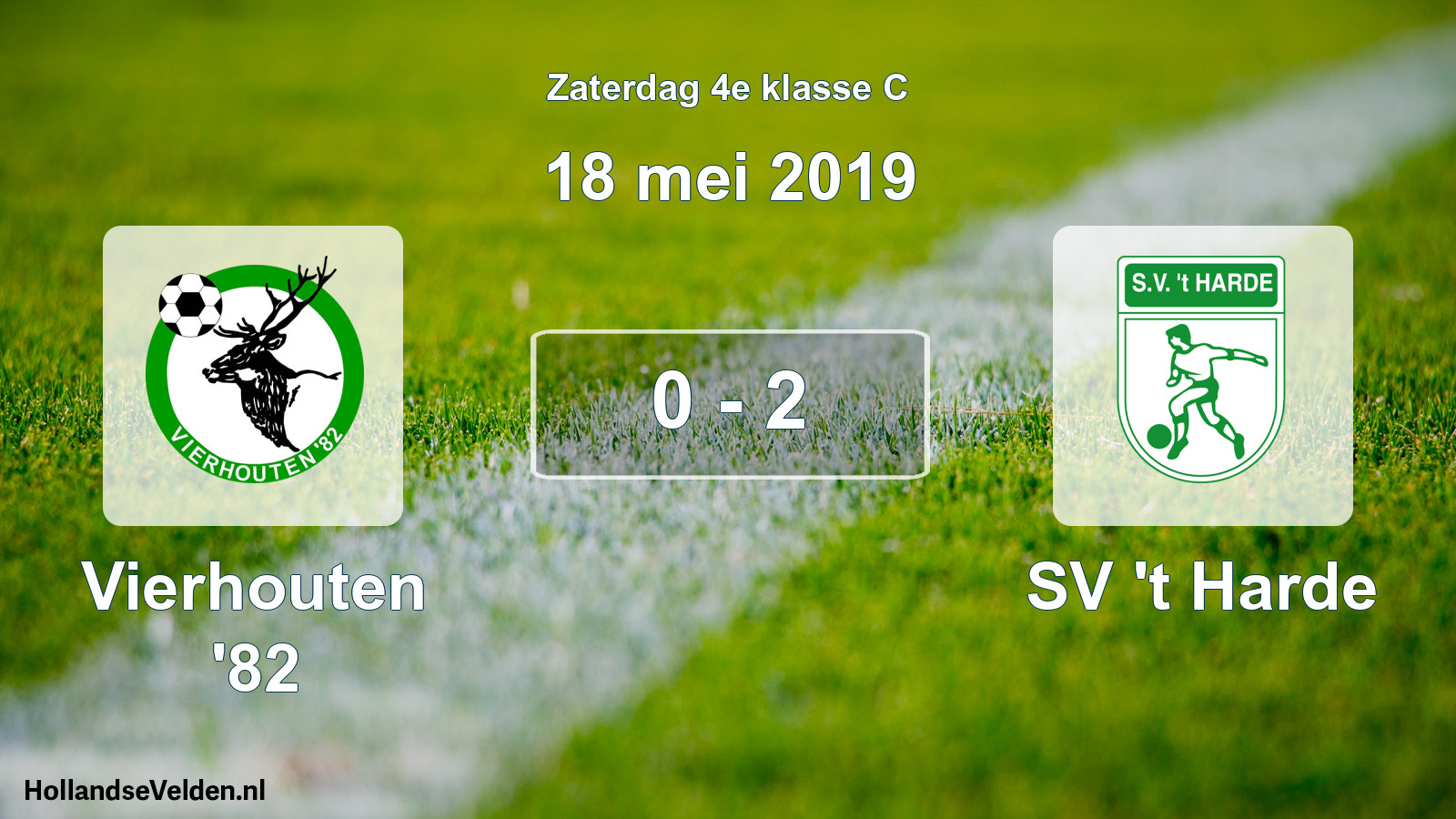 Total number of matches played: Vierhouten '82 - SV 't Harde 0 - 2 (18 May 2019)