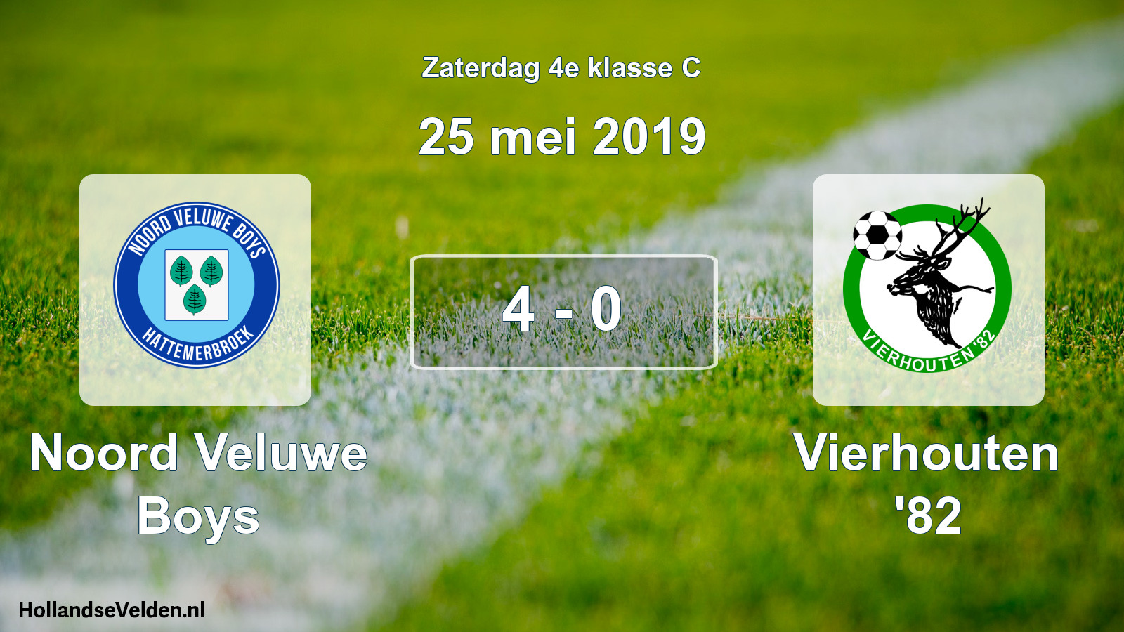 Total number of matches played: Noord Veluwe Boys - Vierhouten '82 4 - 0 (25 May 2019)