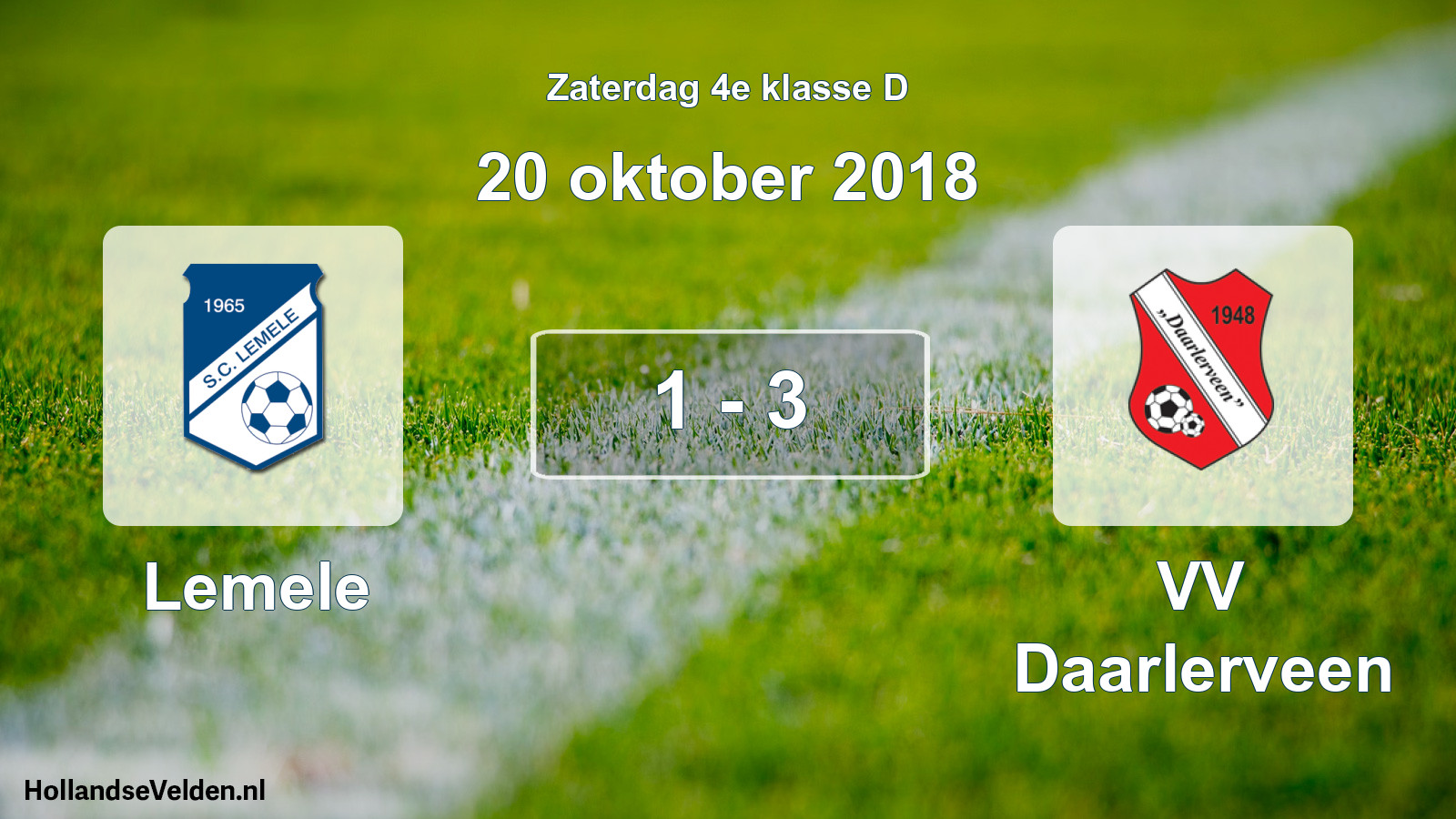 Total number of matches played: Lemele - VV Daarlerveen 1 - 3 (20 October 2018)
