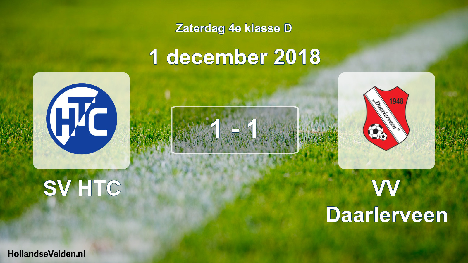 Total number of matches played: SV HTC - VV Daarlerveen 1 - 1 (1 December 2018)