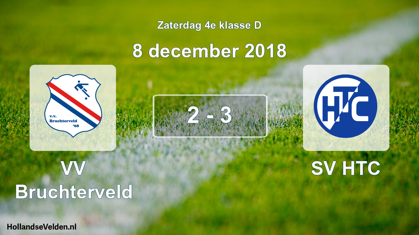 Total number of matches played: VV Bruchterveld - SV HTC 2 - 3 (8 December 2018)