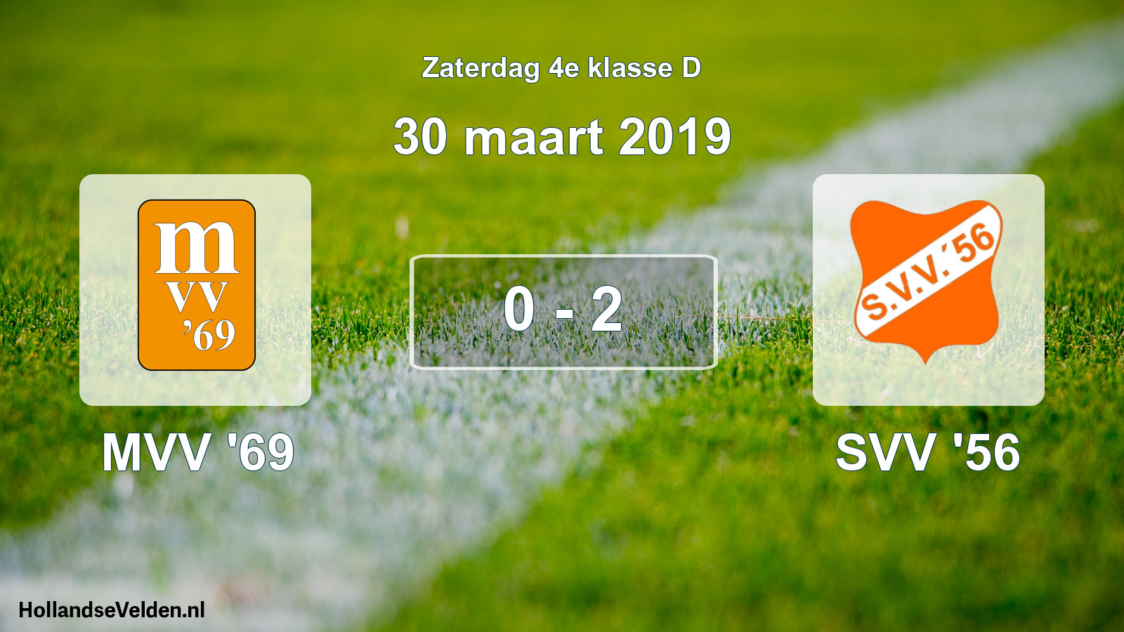 Total number of matches played: MVV '69 - SVV '56 0 - 2 (30 March 2019)