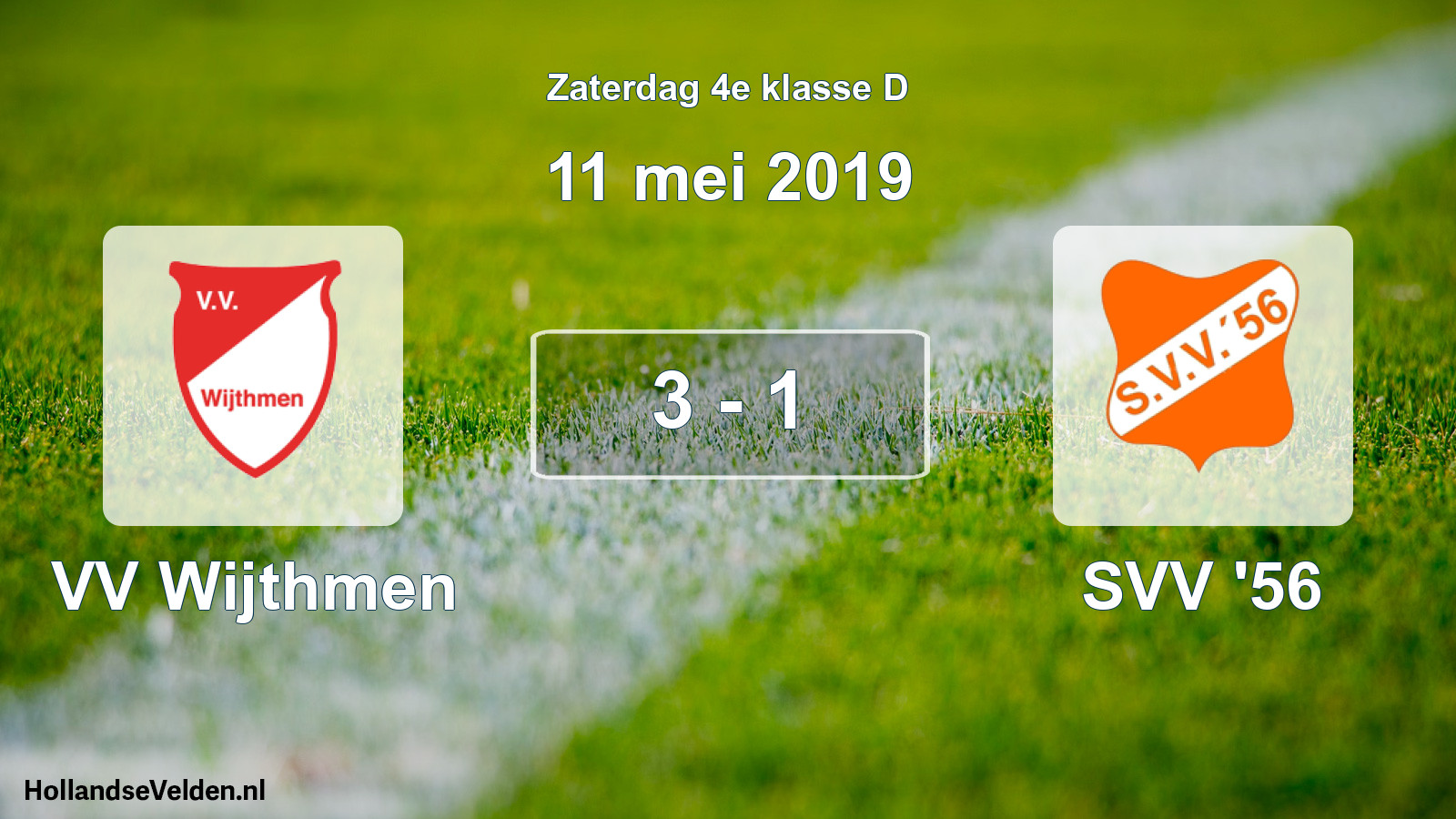 Total number of matches played: VV Wijthmen - SVV '56 3 - 1 (11 May 2019)