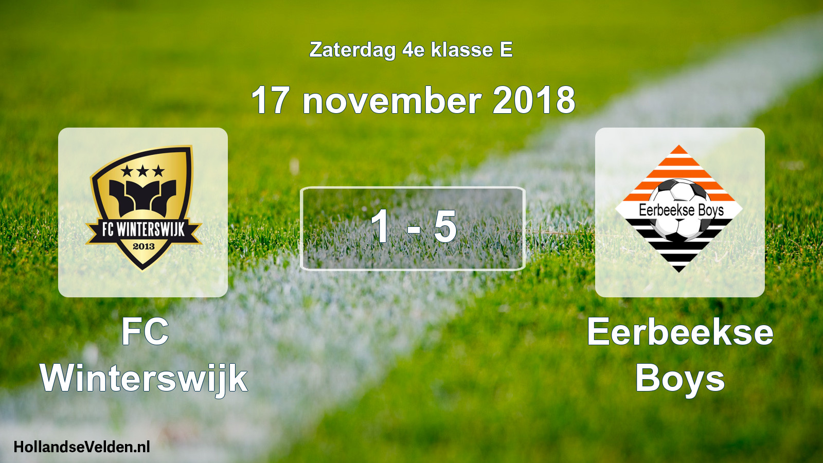 Total number of matches played: FC Winterswijk - Eerbeekse Boys 1 - 5 (17 November 2018)