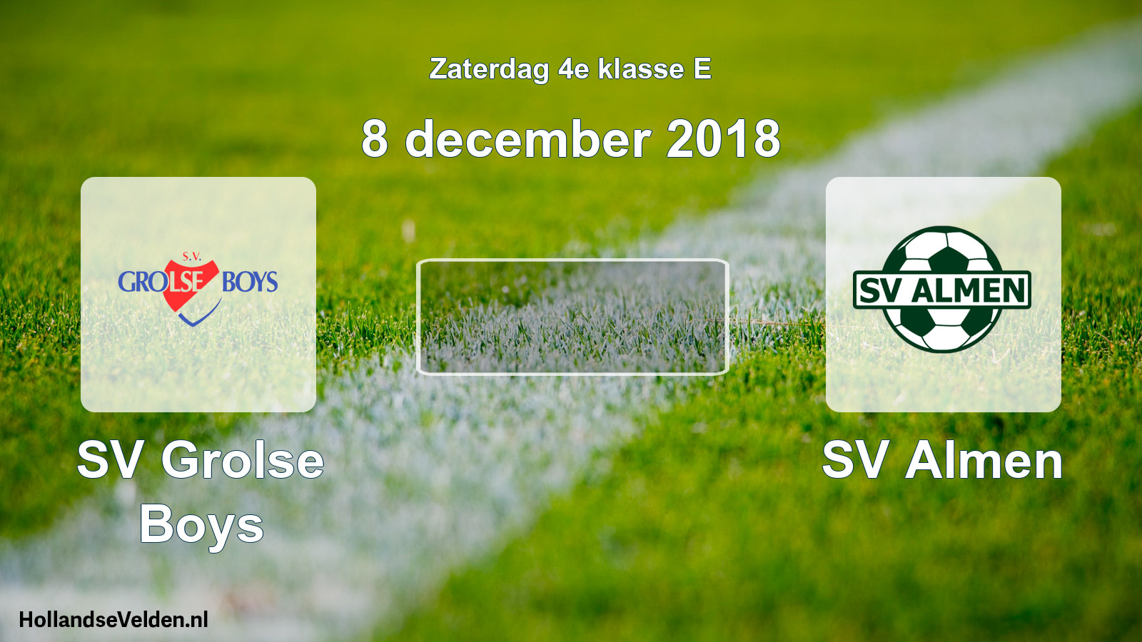 Scheduled Match: SV Grolse Boys - SV Almen (8 December 2018)
