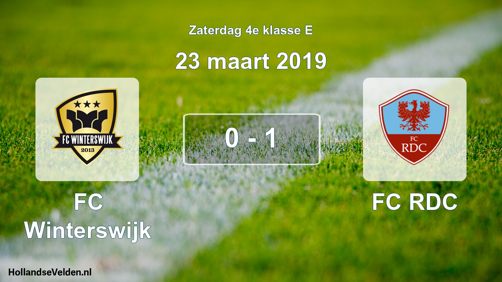 Total number of matches played: FC Winterswijk - FC RDC 0 - 1 (23 March 2019)