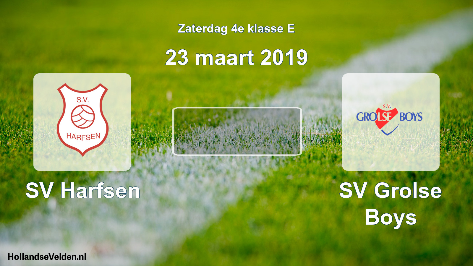 Scheduled Match: SV Harfsen - SV Grolse Boys (23 March 2019)