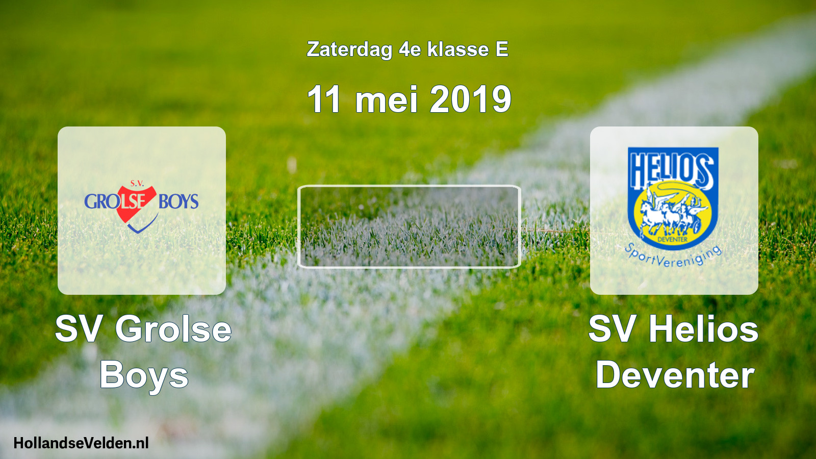 Scheduled Match: SV Grolse Boys - SV Helios Deventer (11 May 2019)