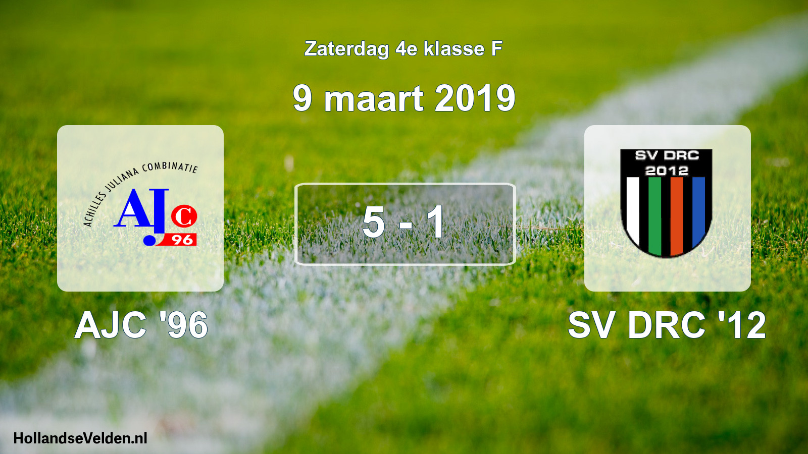 Total number of matches played: AJC '96 - SV DRC '12 5 - 1 (9 March 2019)