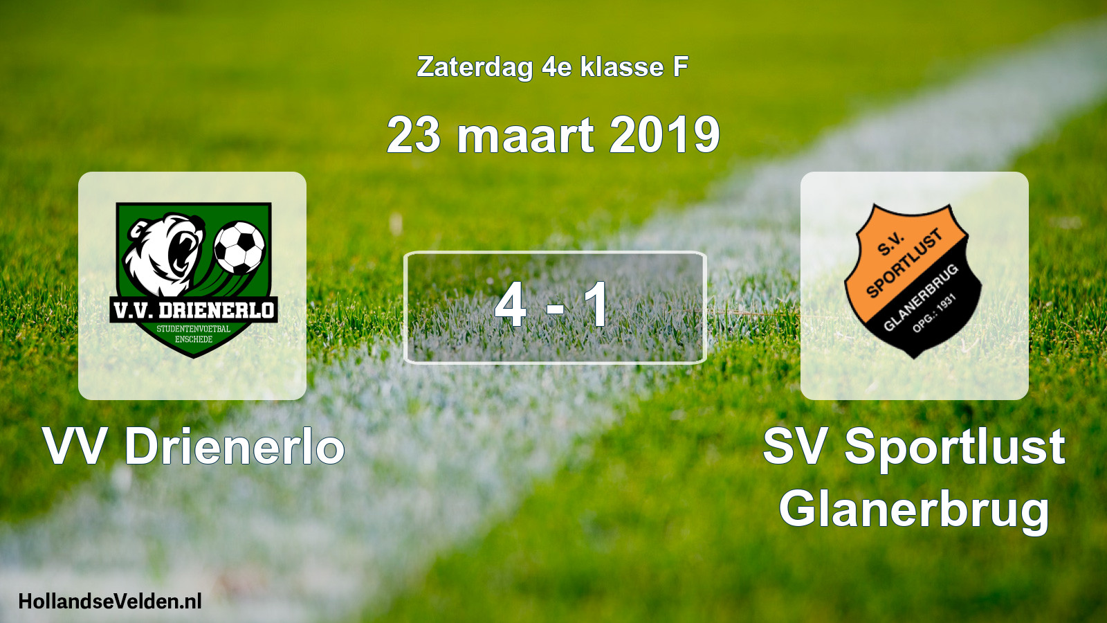 Total number of matches played: VV Drienerlo - SV Sportlust Glanerbrug 4 - 1 (23 March 2019)