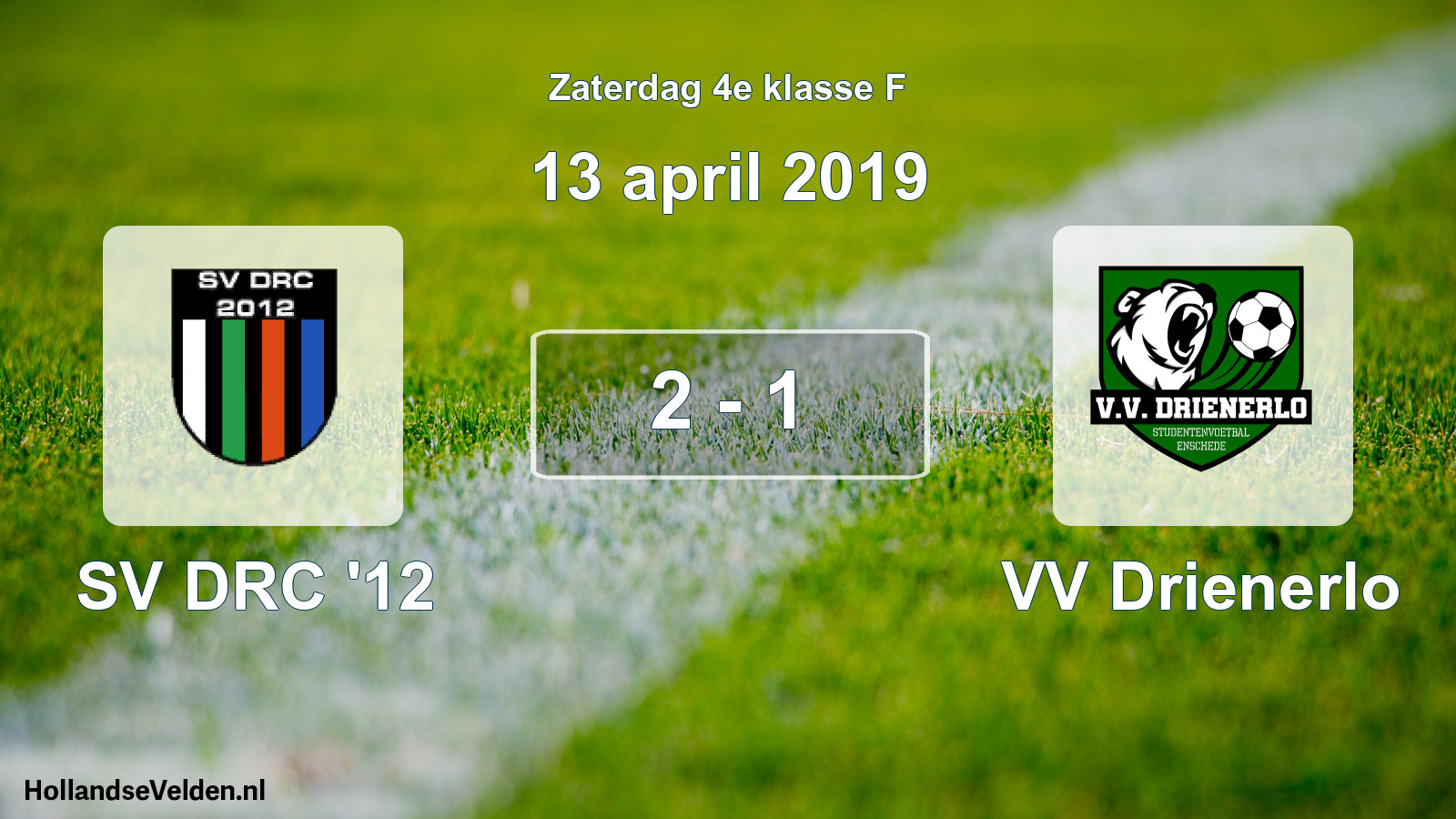 Total number of matches played: SV DRC '12 - VV Drienerlo 2 - 1 (13 April 2019)