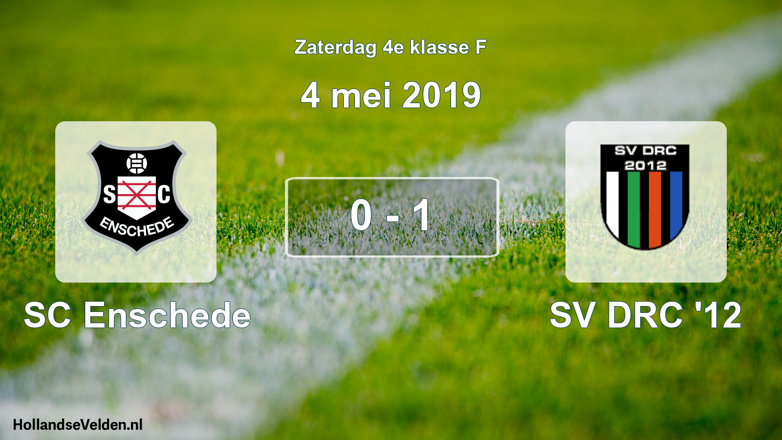 Total number of matches played: SC Enschede - SV DRC '12 0 - 1 (4 May 2019)
