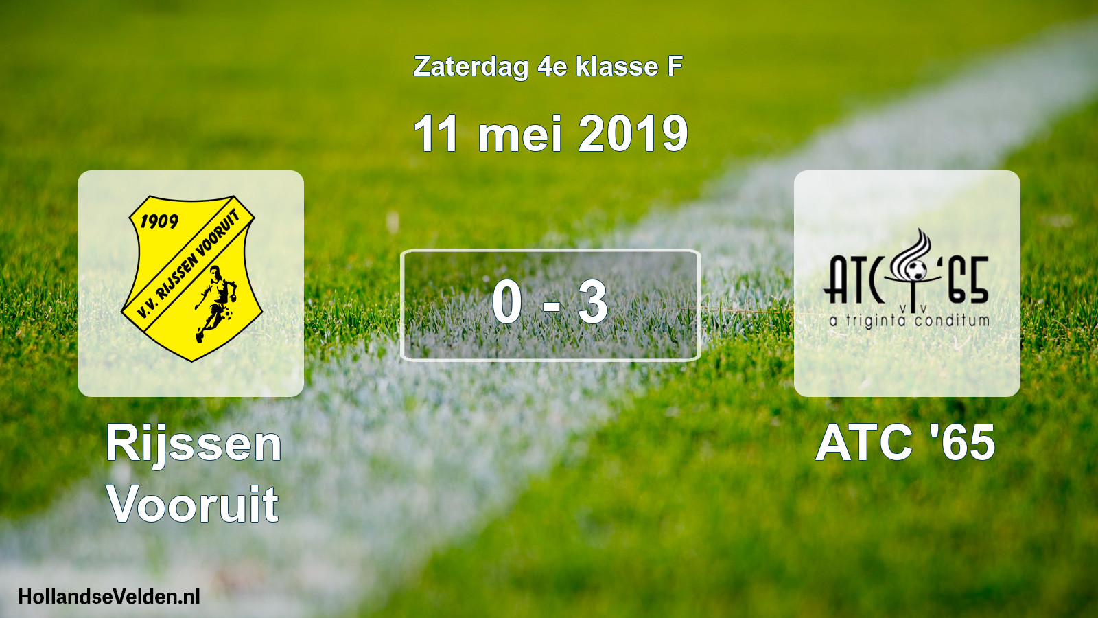 Total number of matches played: Rijssen Vooruit - ATC '65 0 - 3 (11 May 2019)