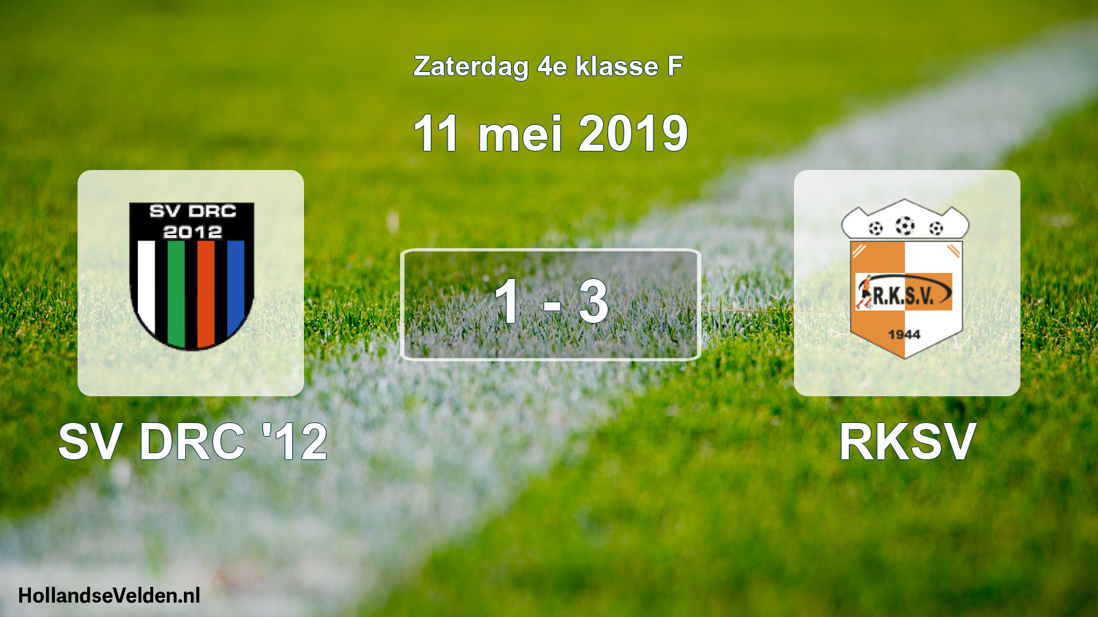 Total number of matches played: SV DRC '12 - RKSV 1 - 3 (11 May 2019)