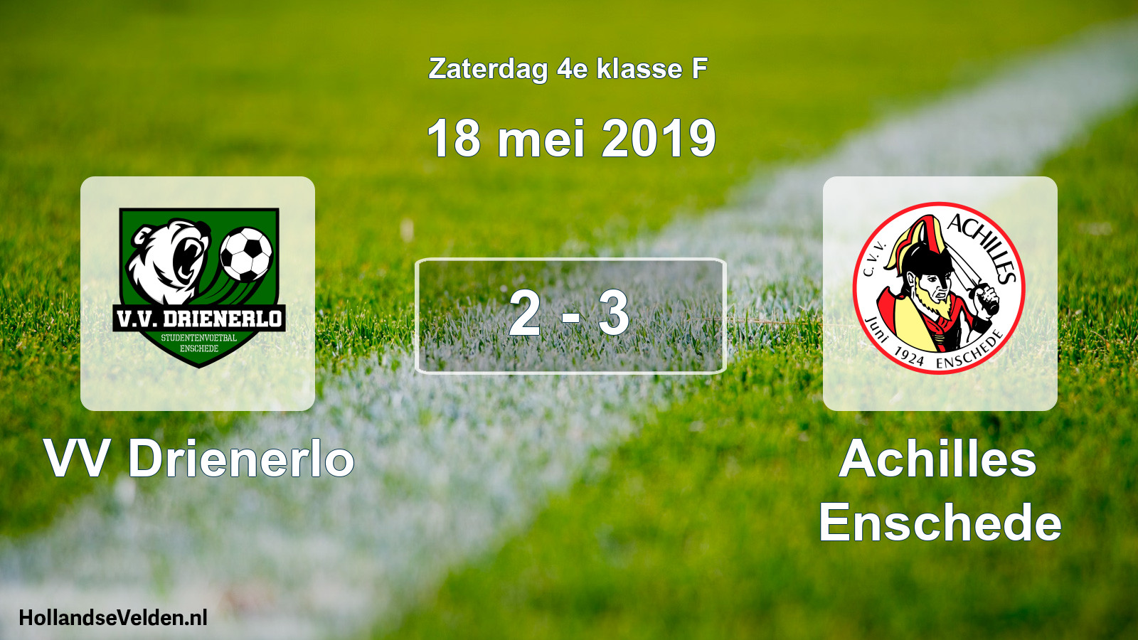 Total number of matches played: VV Drienerlo - Achilles Enschede 2 - 3 (18 May 2019)