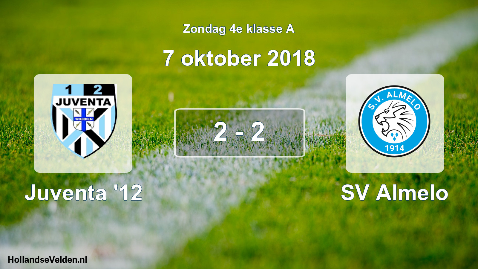 Total number of matches played: Juventa '12 - SV Almelo 2 - 2 (7 October 2018)