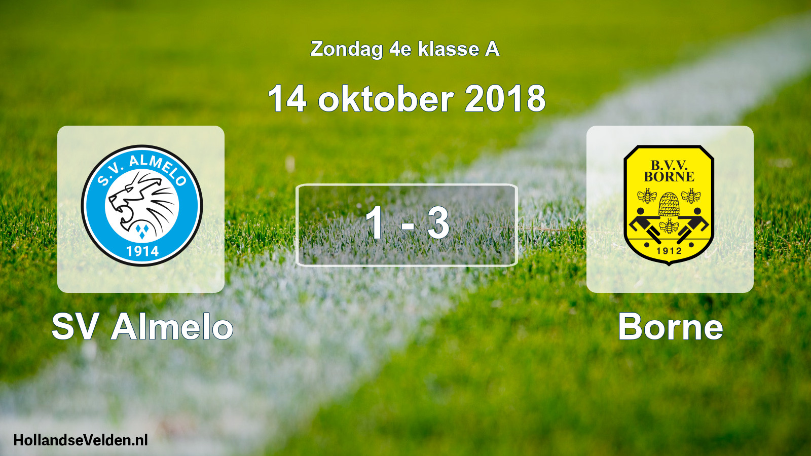 Total number of matches played: SV Almelo - Borne 1 - 3 (14 October 2018)