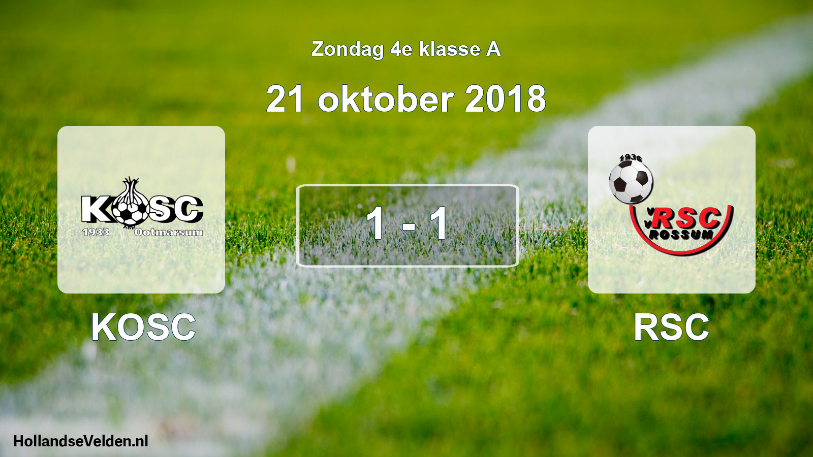 Total number of matches played: KOSC - RSC 1 - 1 (21 October 2018)