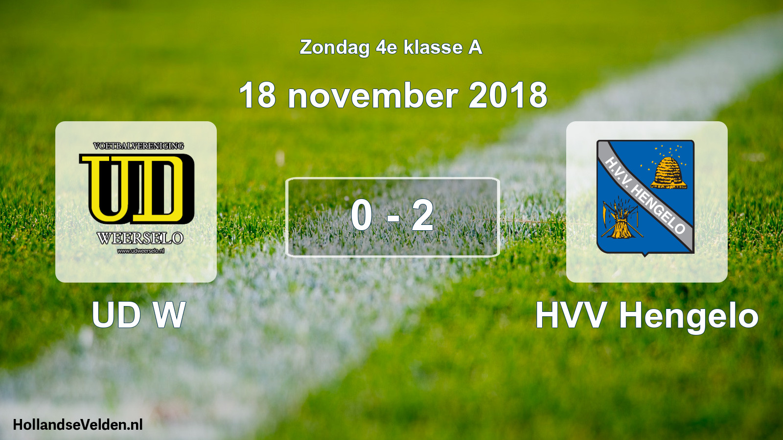 Total number of matches played: UD W - HVV Hengelo 0 - 2 (18 November 2018)