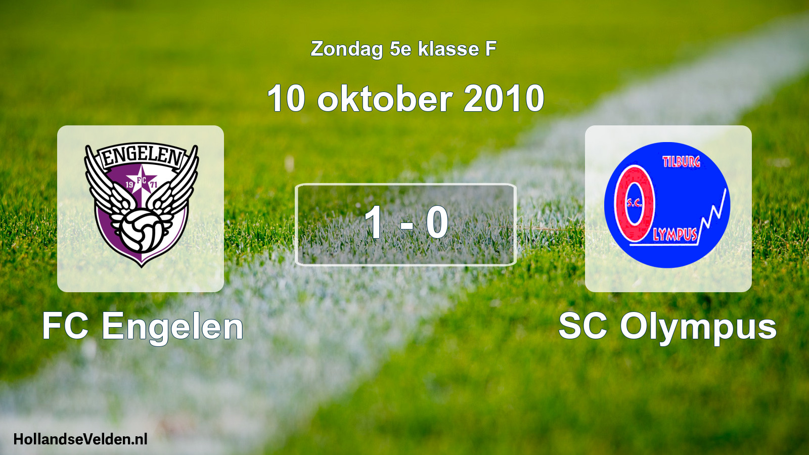Total number of matches played: FC Engelen - SC Olympus 1 - 0 (10 October 2010)