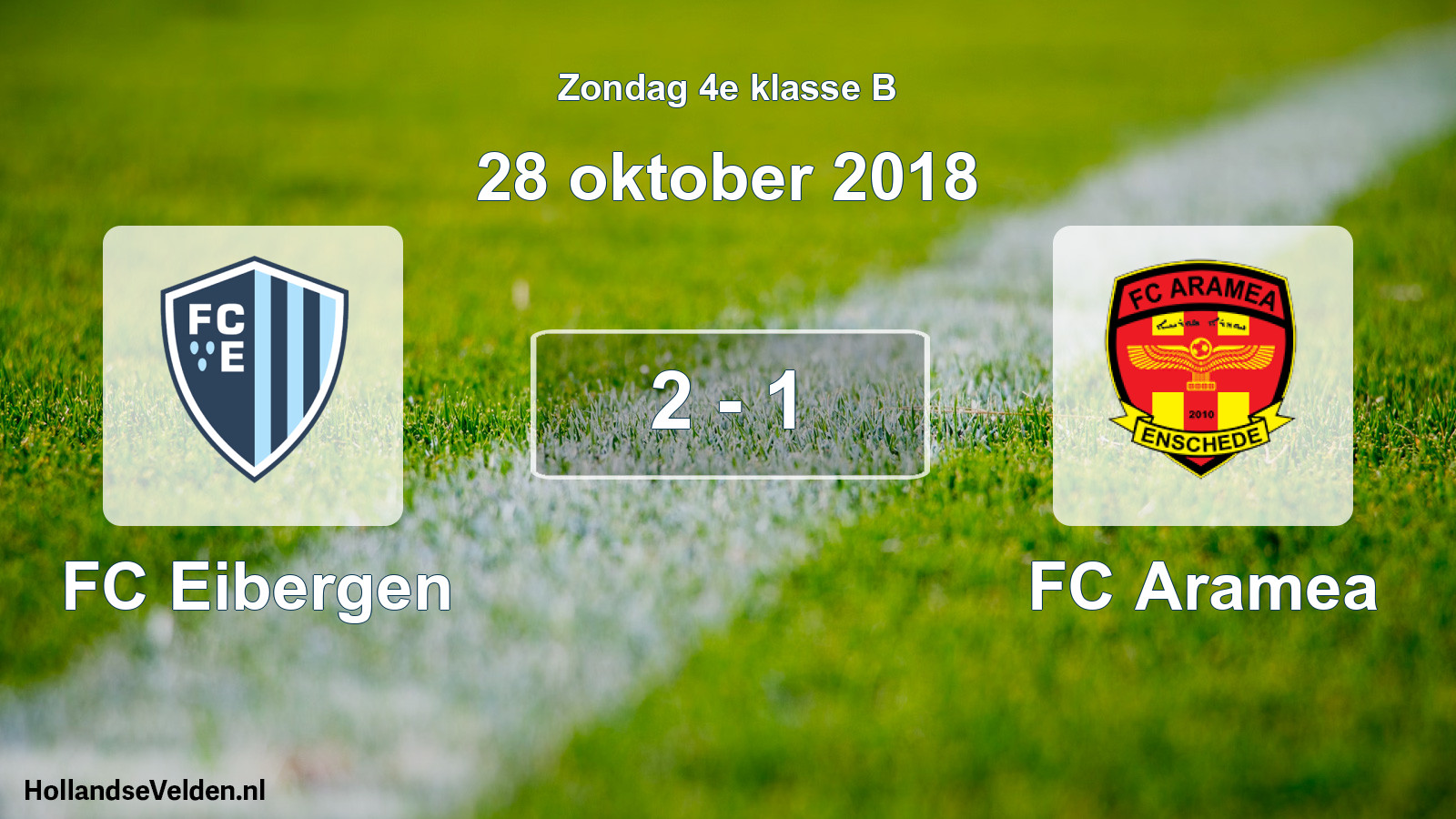 Total number of matches played: FC Eibergen - FC Aramea 2 - 1 (28 October 2018)