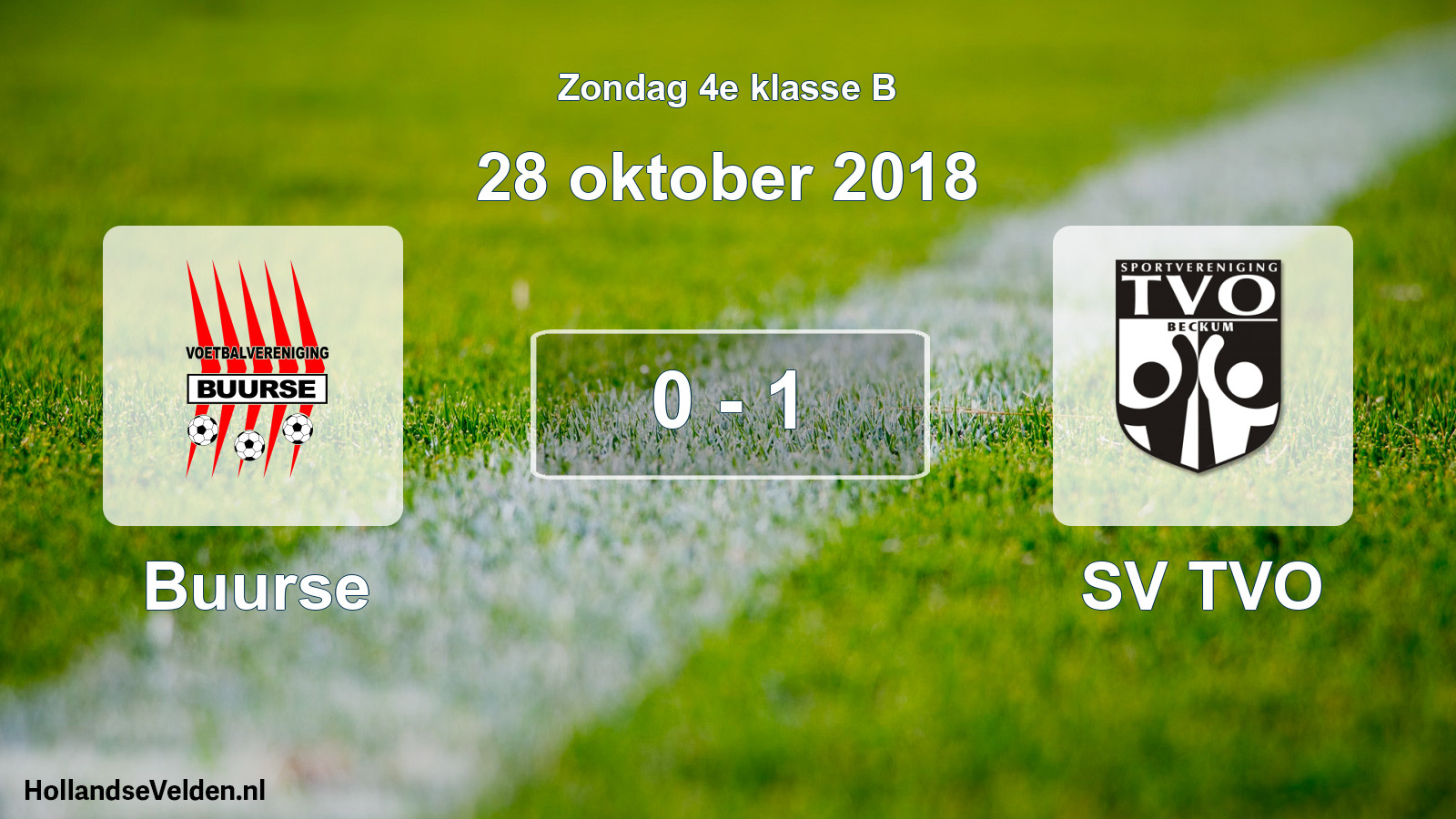 Total number of matches played: Buurse - SV TVO 0 - 1 (28 October 2018)