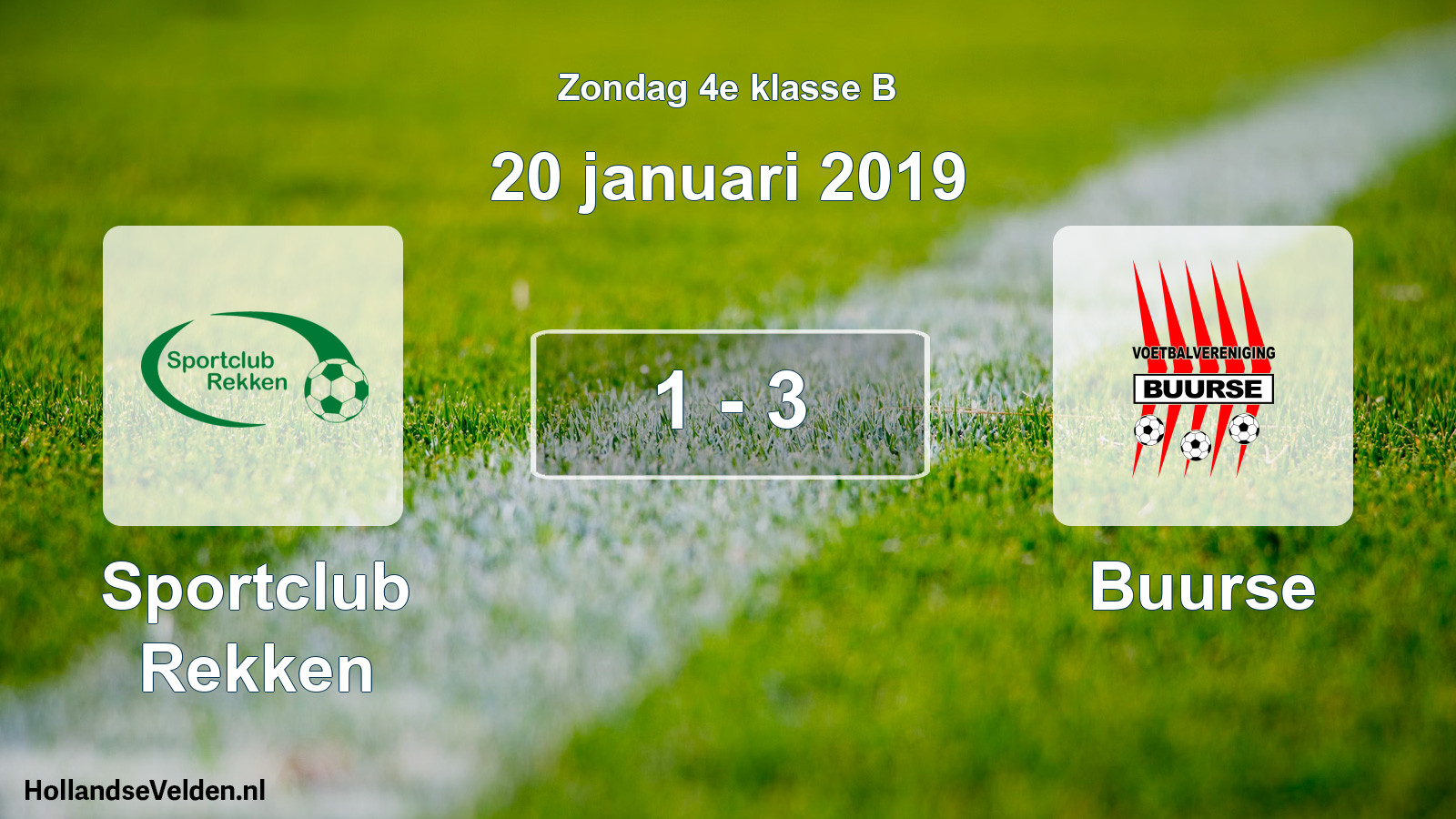 Total number of matches played: Sportclub Rekken - Buurse 1 - 3 (20 January 2019)