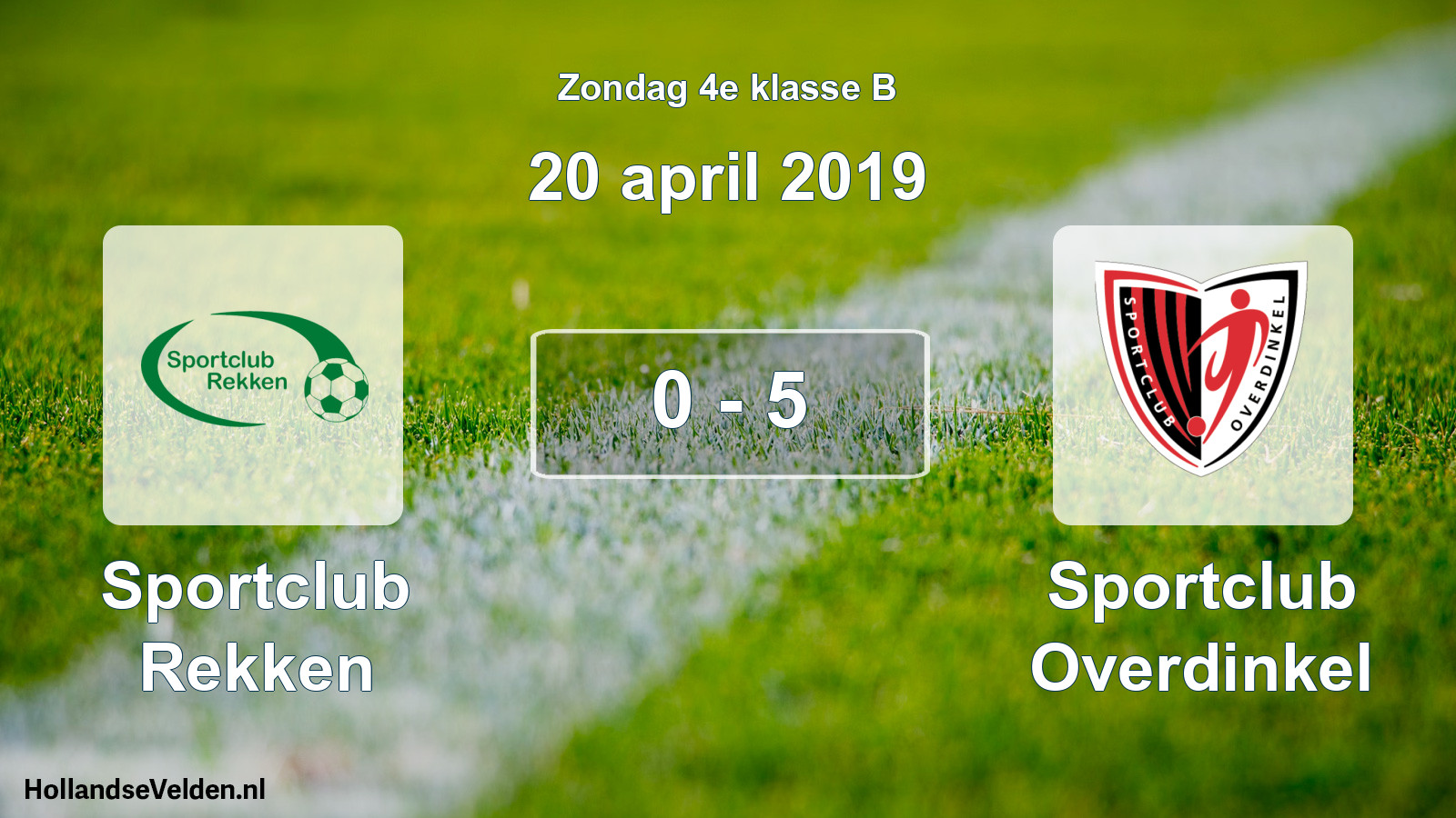 Total number of matches played: Sportclub Rekken - Sportclub Overdinkel 0 - 5 (20 April 2019)