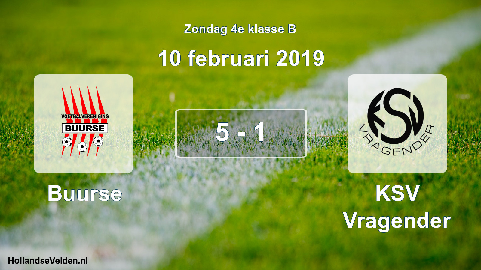 Total number of matches played: Buurse - KSV Vragender 5 - 1 (10 February 2019)