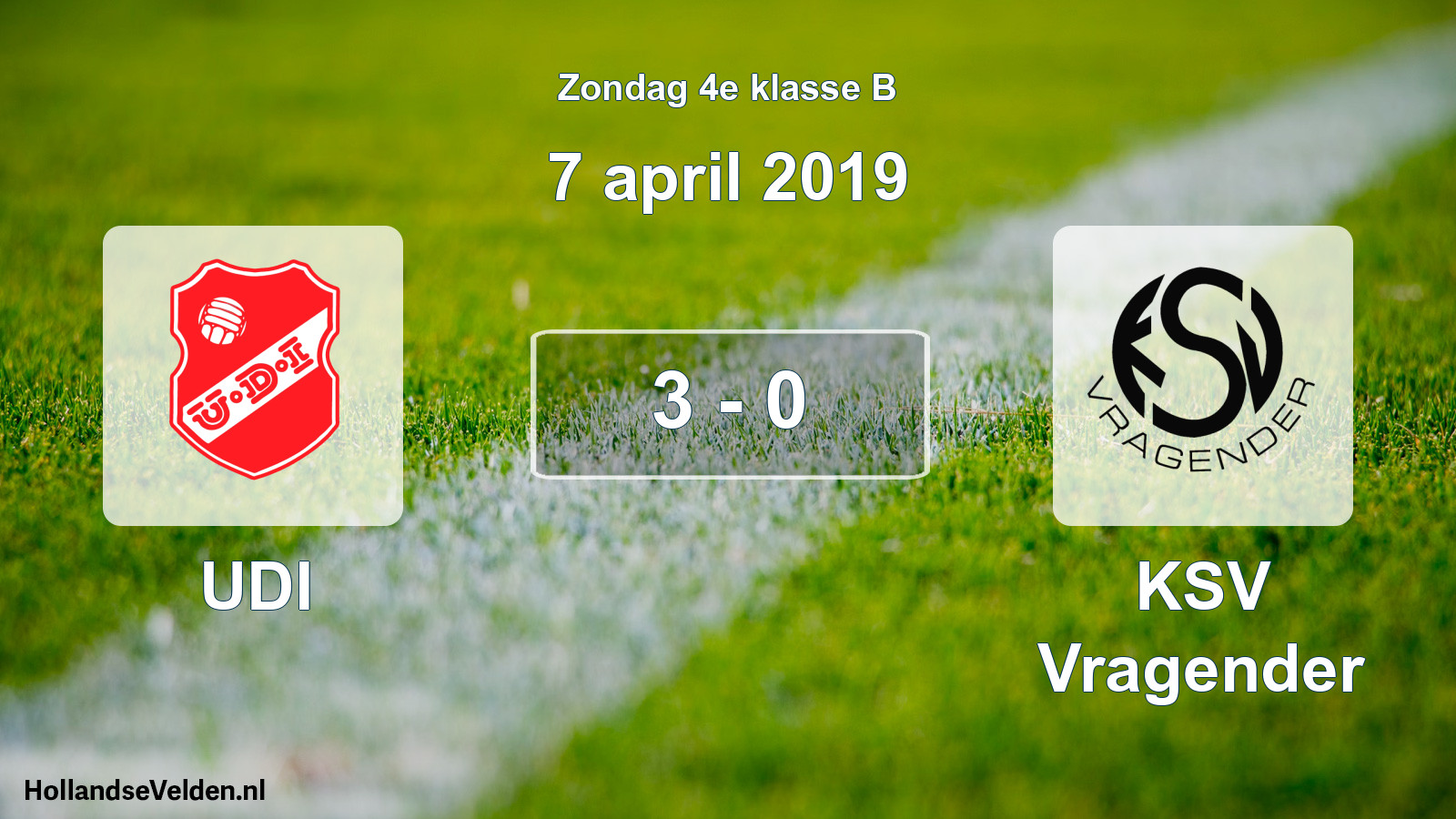 Total number of matches played: UDI - KSV Vragender 3 - 0 (7 April 2019)