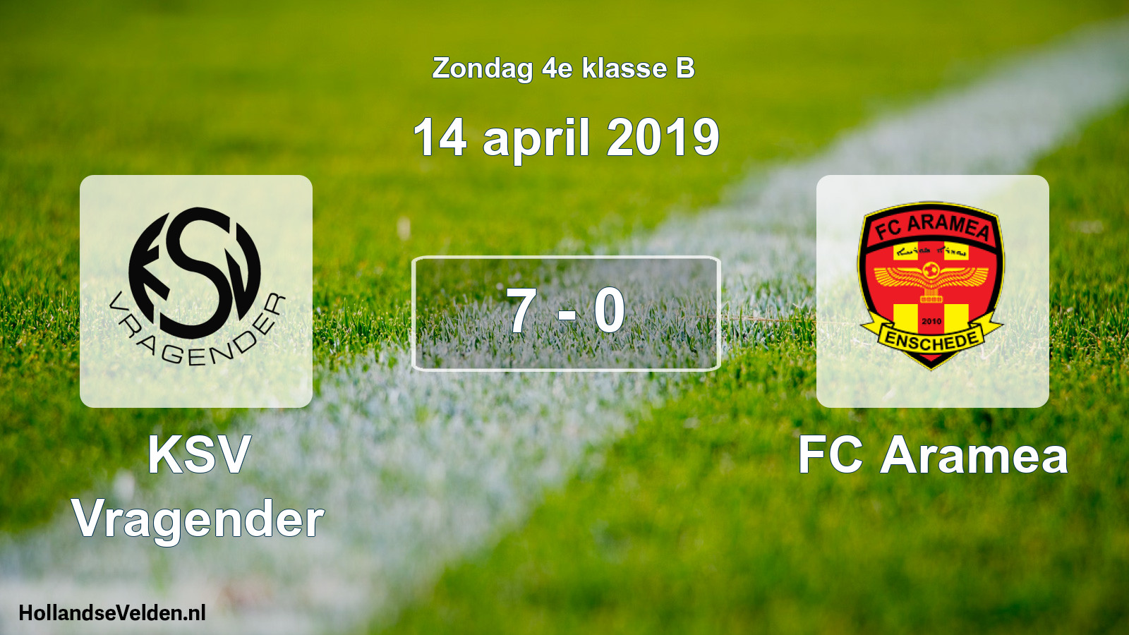 Total number of matches played: KSV Vragender - FC Aramea 7 - 0 (14 April 2019)