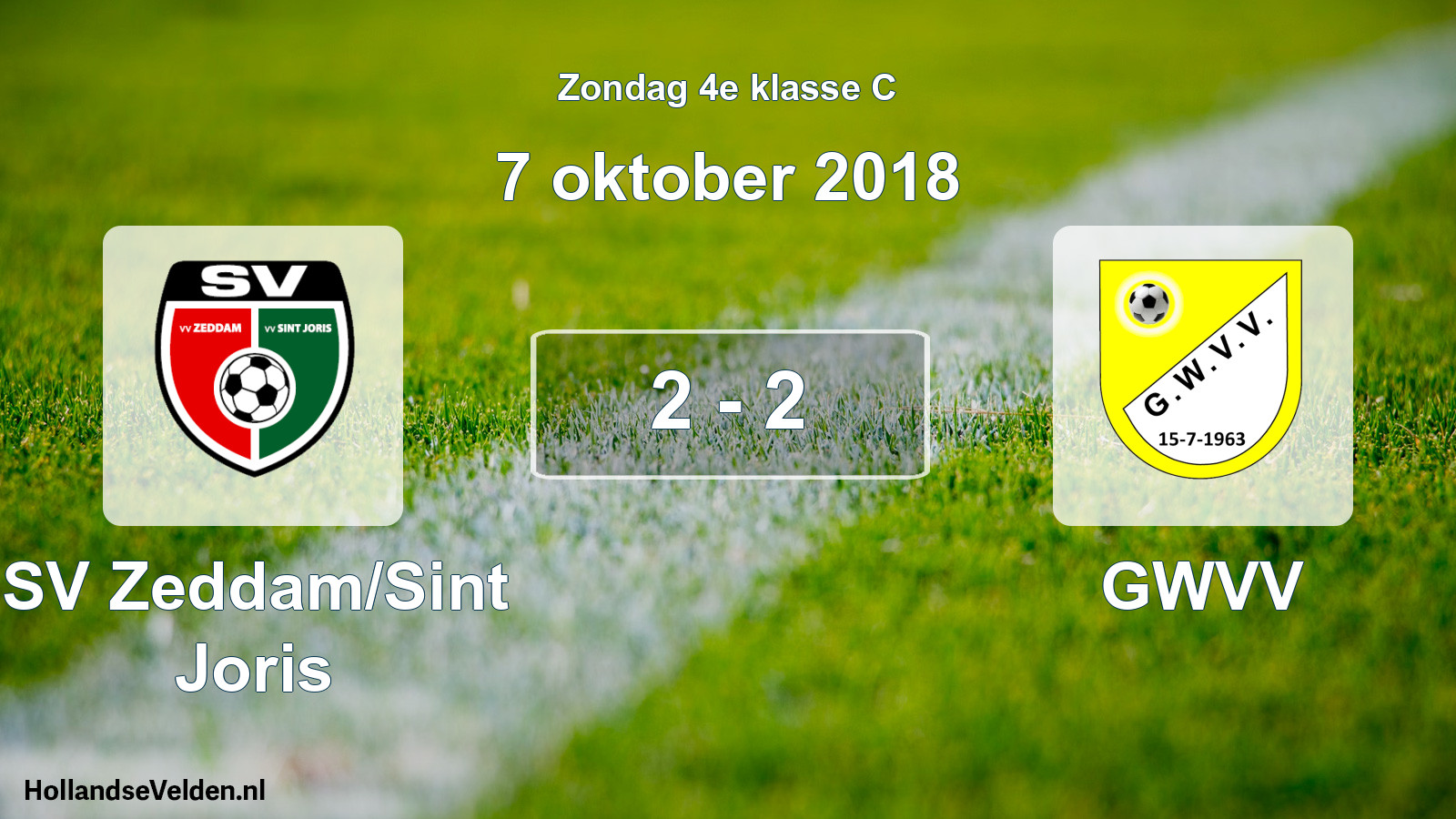 Total number of matches played: SV Zeddam/Sint Joris - GWVV 2 - 2 (7 October 2018)
